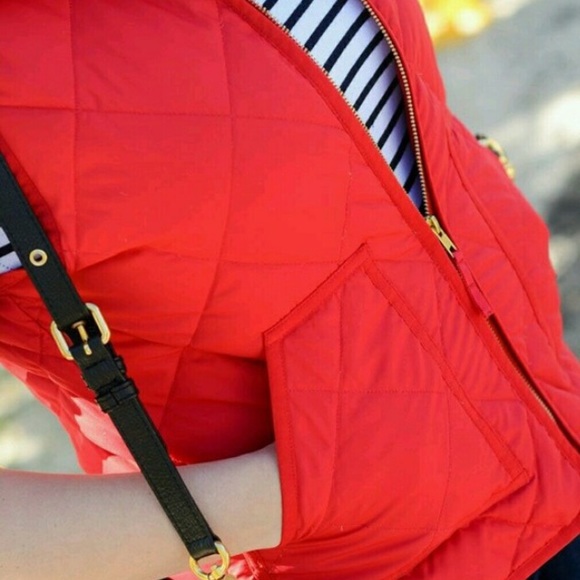 J. Crew red down puffer vest size XS - Picture 4 of 5